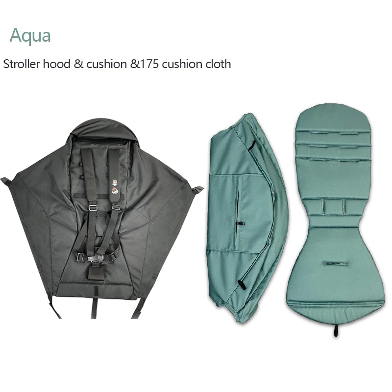 3pcs/set 175 Stroller Accessories Canopy Cover Seat Cushion Compatible With Babyzen YOYO Cover Seat Mattress With Zipper Pocket