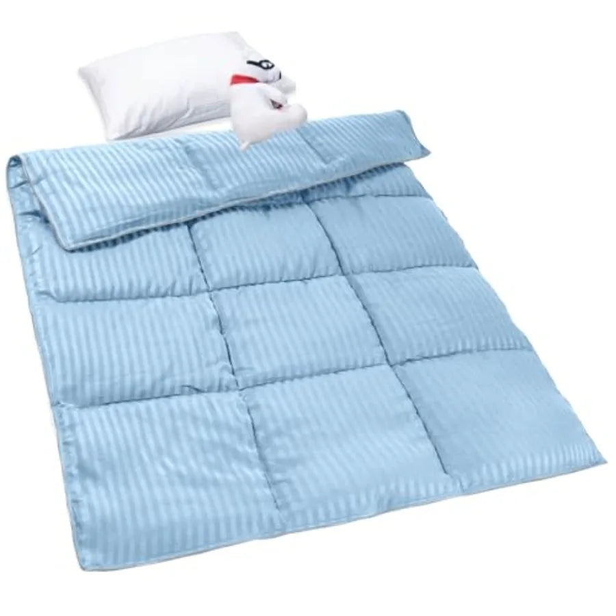 ZPECC Toddler Down Alternative Comforter 39x47 Hypoallergenic Baby Blanket Quilt Soft Breathable Lightweight All Season Duvet I