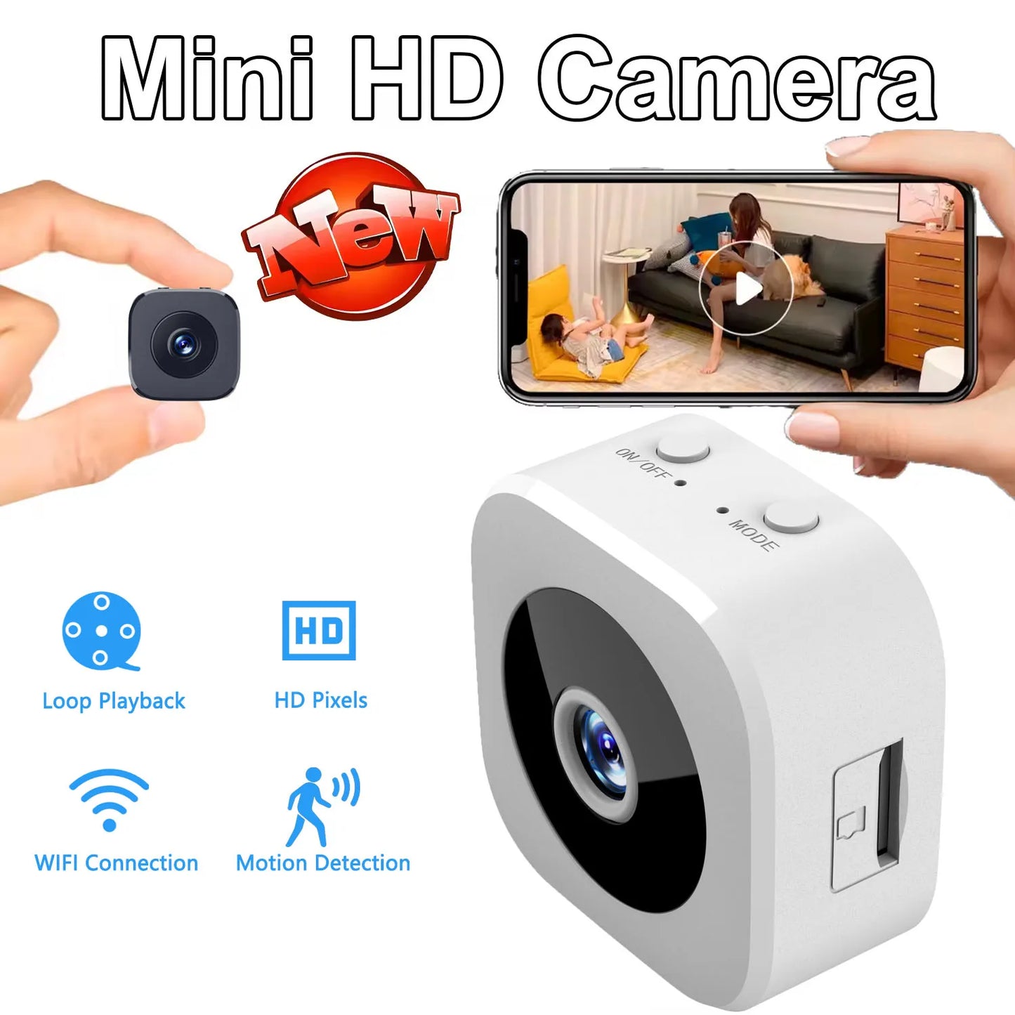 Baby Monitor Mini HD Camera WiFi Wireless Monitoring Security Protection Remote Monitor Camcorders Video Surveillance Smart Home