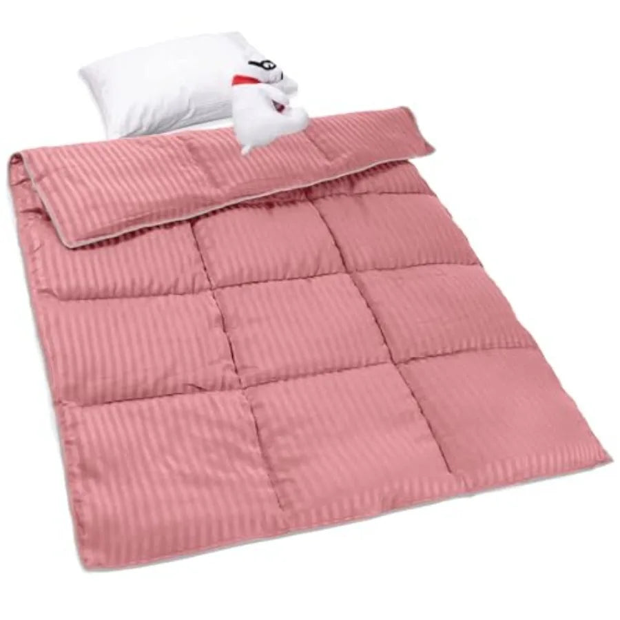 ZPECC Toddler Down Alternative Comforter 39x47 Hypoallergenic Baby Blanket Quilt Soft Breathable Lightweight All Season Duvet I
