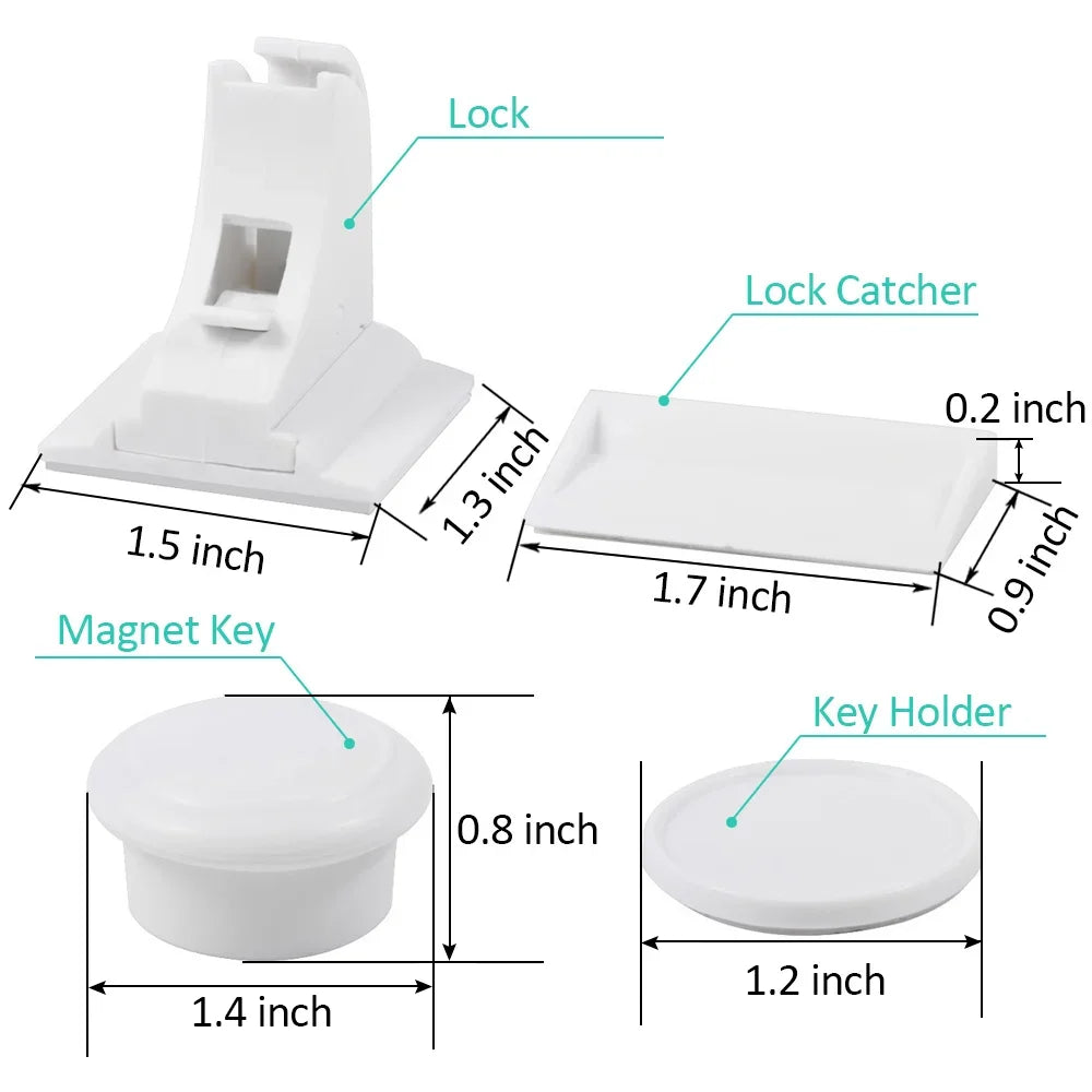Drawer Latch Cabinet Door Magnetic Child Safety Lock Limiter Children Protection Baby Safety Lock Invisible Lock Kids Security