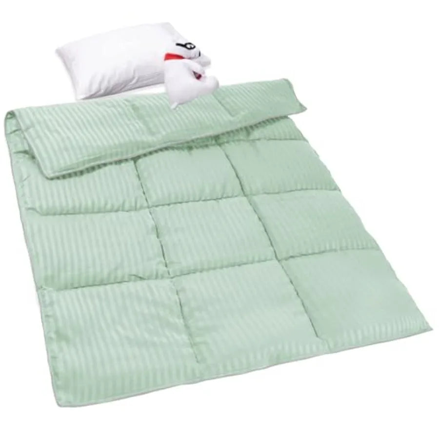 ZPECC Toddler Down Alternative Comforter 39x47 Hypoallergenic Baby Blanket Quilt Soft Breathable Lightweight All Season Duvet I