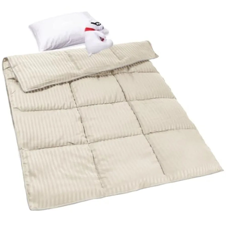 ZPECC Toddler Down Alternative Comforter 39x47 Hypoallergenic Baby Blanket Quilt Soft Breathable Lightweight All Season Duvet I