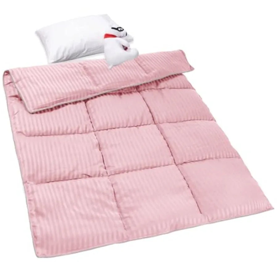 ZPECC Toddler Down Alternative Comforter 39x47 Hypoallergenic Baby Blanket Quilt Soft Breathable Lightweight All Season Duvet I