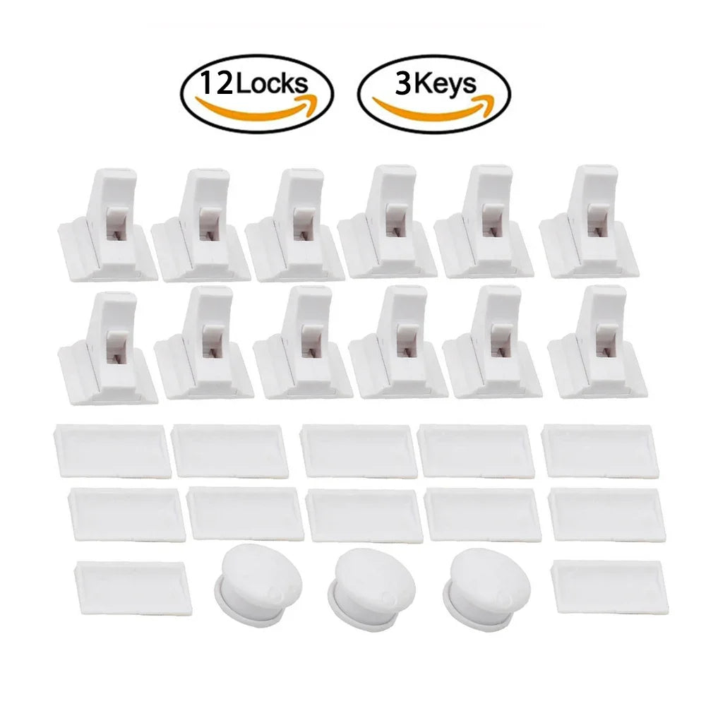 Drawer Latch Cabinet Door Magnetic Child Safety Lock Limiter Children Protection Baby Safety Lock Invisible Lock Kids Security