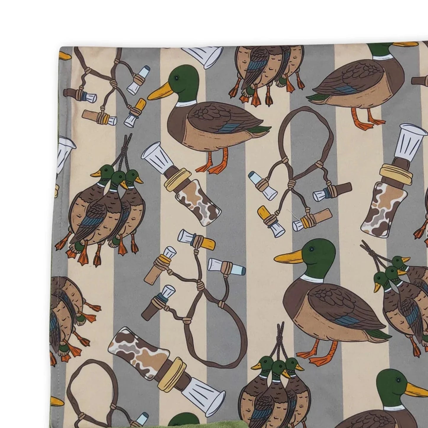 Camo duck call stripe hunting baby kids blankets