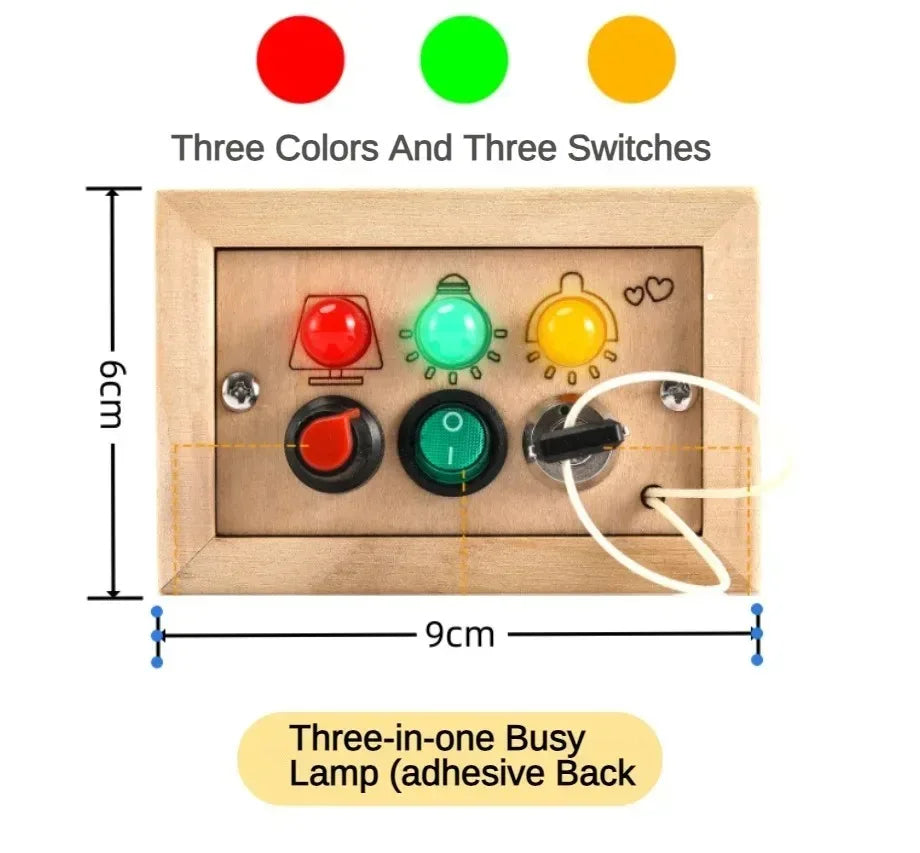 1 piece DIY Montessori Busy Board For Children's Handmade Early Education Toys  Life Skills Training DIY Wooden Business Board
