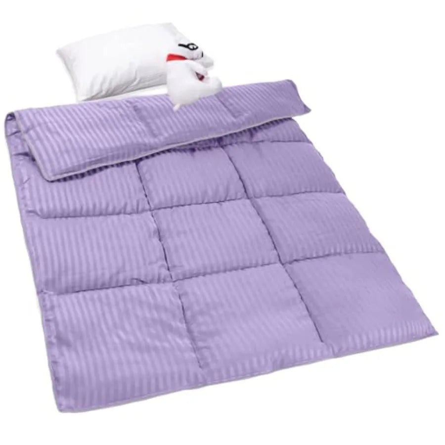 ZPECC Toddler Down Alternative Comforter 39x47 Hypoallergenic Baby Blanket Quilt Soft Breathable Lightweight All Season Duvet I