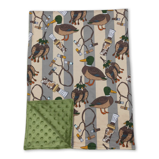 Camo duck call stripe hunting baby kids blankets
