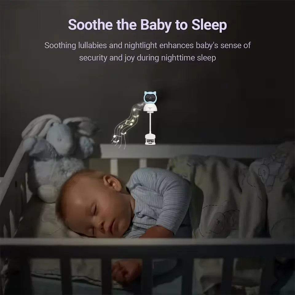 4MP WiFi xiaovv indoor Baby Monitor Two-Way Audio Motion Detection Night Vision Baby Camera for Home Security 360°